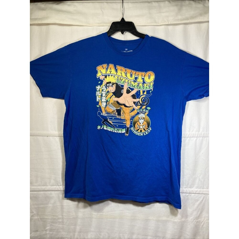 VTG Y2K Ripple Junction Naruto Uzumaki Hero Of The Hidden Leaf Mens T-Shirt XXL